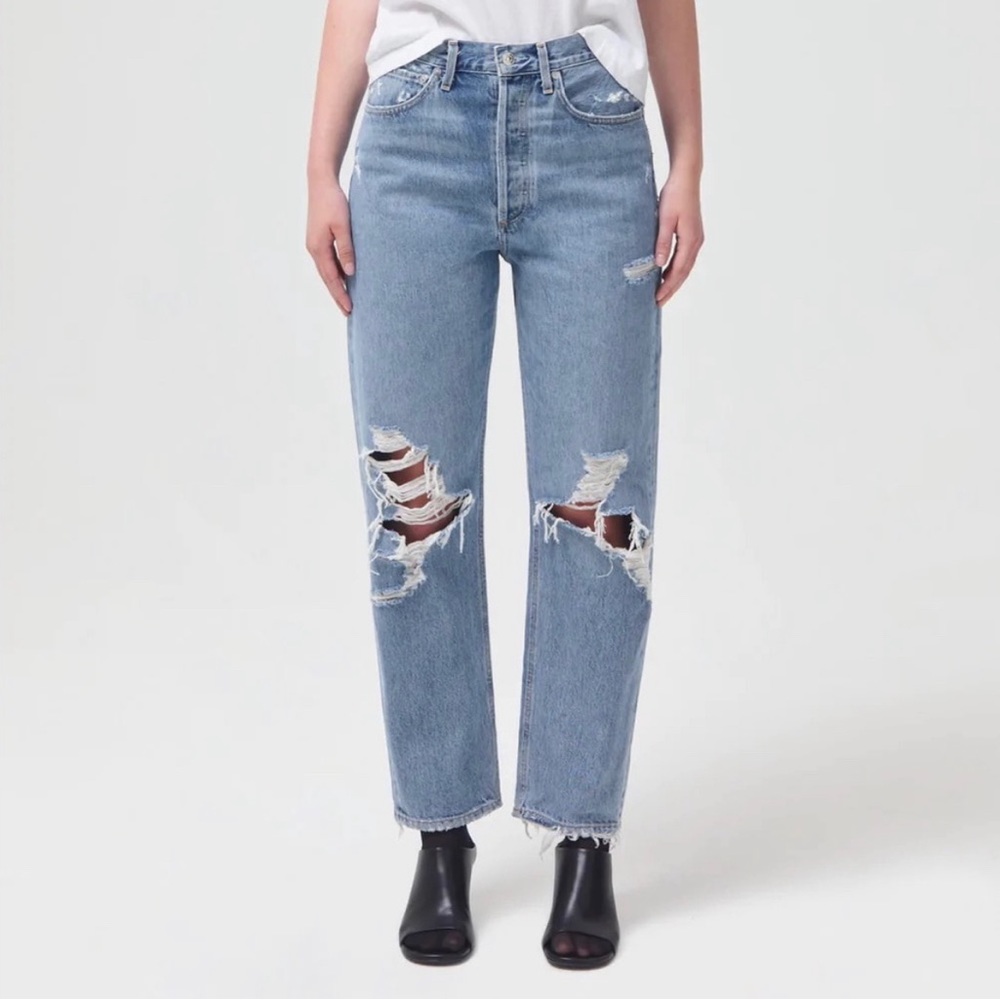 Agolde 90’s jean in fallout!! Worn a handful of times!!